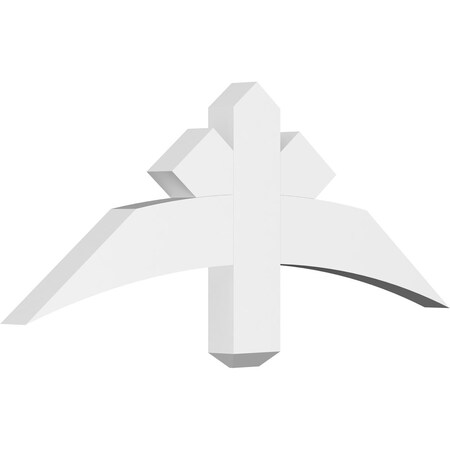 Ekena Millwork Alberta Architectural Grade PVC Gable Bracket, 36"W x 13 1/2"H x 2"D x 4"F, 9/12 Pitch GBP036X14X0204ALB00